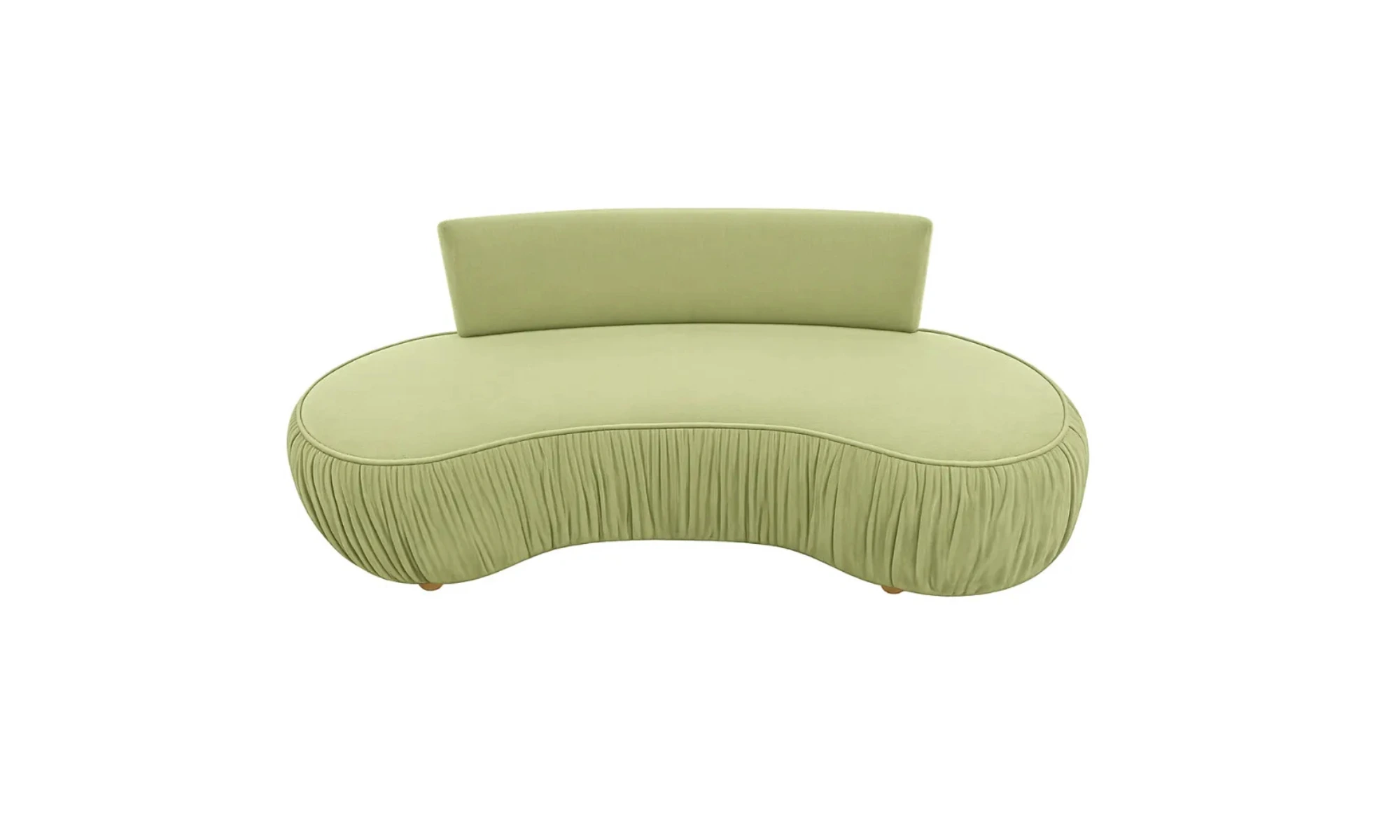 Green Modern Velvet Curved Diwan